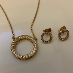 Pandora Circle of Sparkle Necklace and Earring